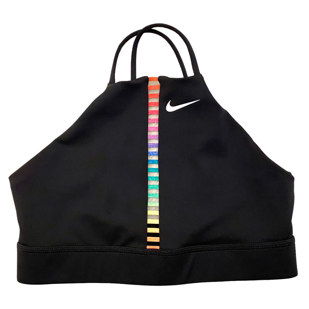 Nike Women's Dri-Fit Indy Rainbow Ladder Sports Bra Size Small